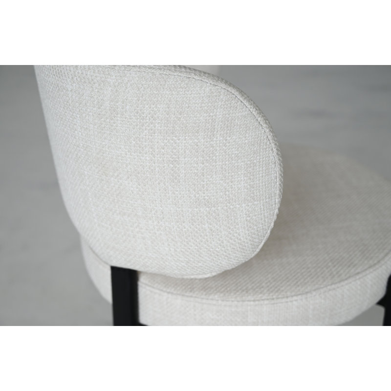 Chaise rembourrée Lily, Blanc