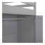 Lit mezzanine double avec tiroirs, bureau et garde-robe gris-1179533466