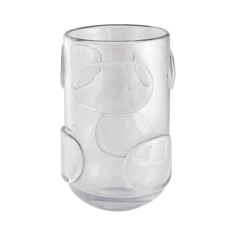 Vase de table en verre fait à la main Aquila, H 10,25 po x l 6,75 po x P 6,75 po