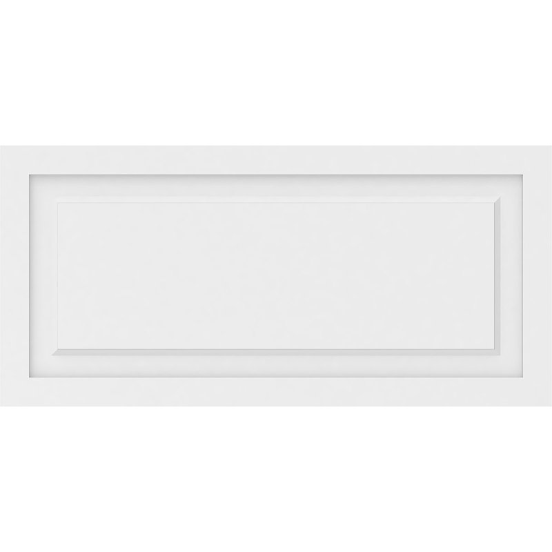 Panneau mural Harrison 3D en blanc, H 18 po x l 38 po x P 0,63 po