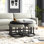 Table basse ronde 36 po avec 4 tabourets Stannos