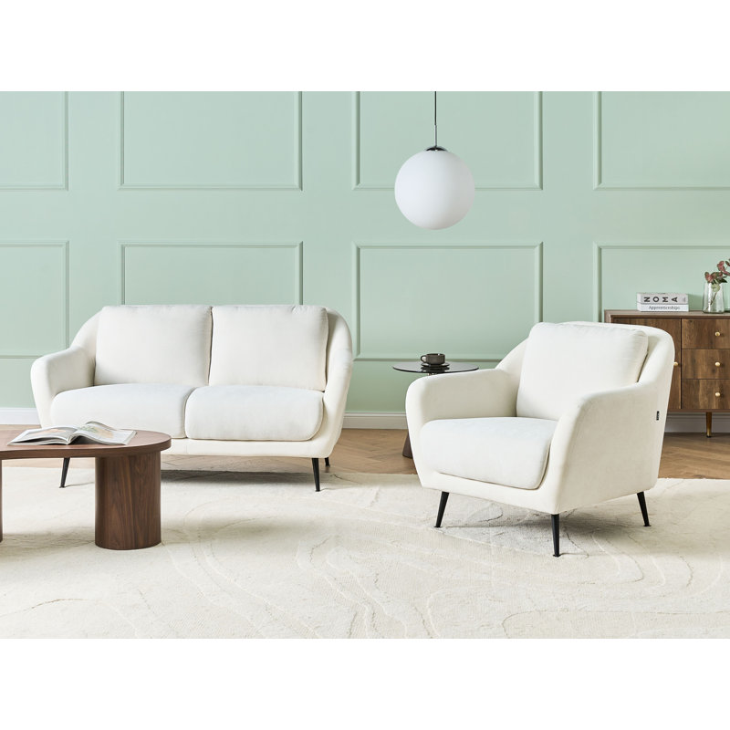 Wandi 2 Piece Sofa Set, White