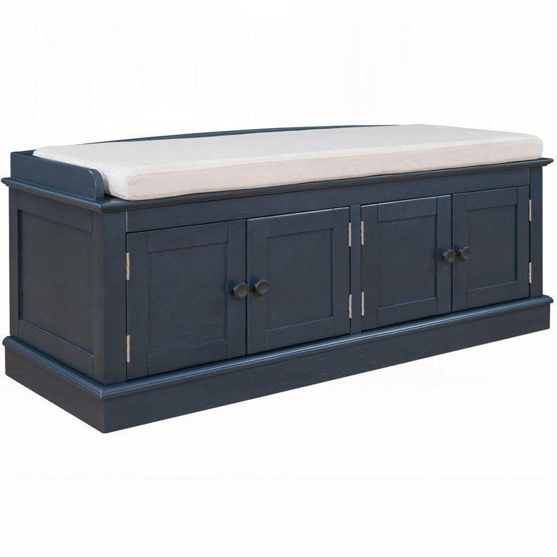 Banc de rangement rembourré, Marine antique