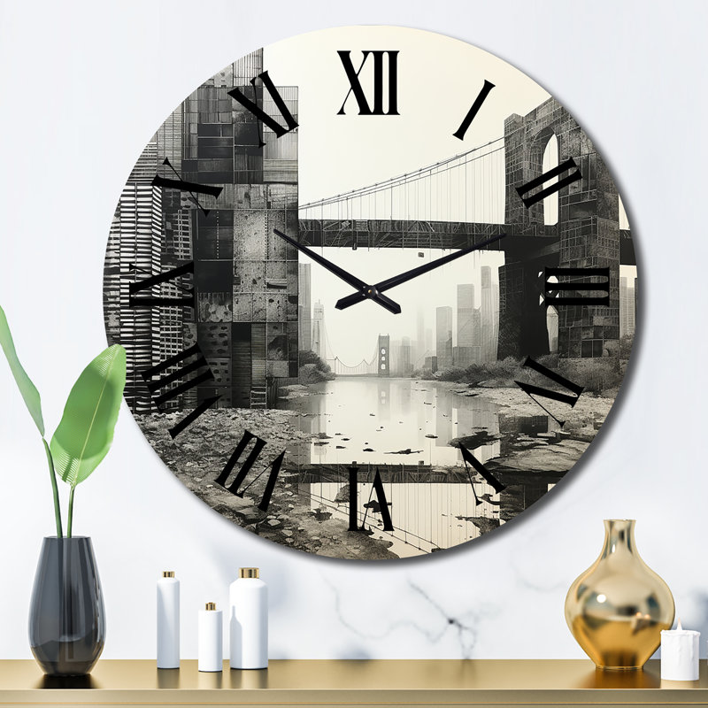 Horloge murale en métal, Grand