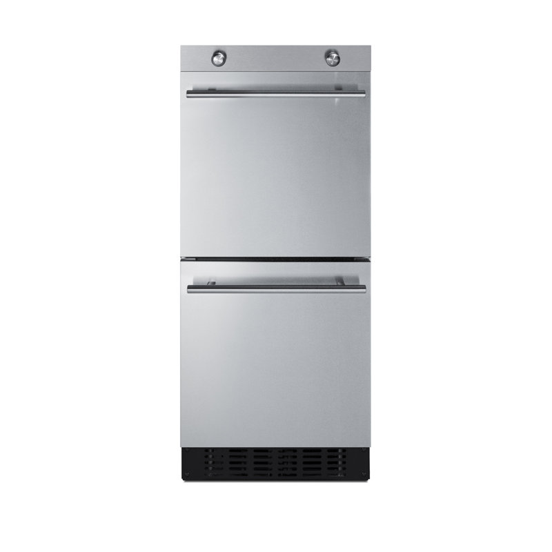 Silver Stainless Steel 15'' Slide-Out Storage Drawer