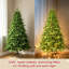 Arbre de Noël artificiel épinette vert illuminé avec lumières blanc chaud-830224188