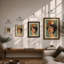 Blooms & Beauty Mid-Century - Framed Print-1013025338-1013025340