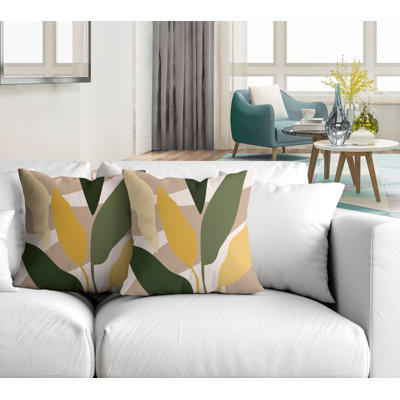 Pre-Decorated Outdoor Reversible Throw Pillow