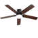 52 inch Flush Mount Ceiling Fan with Remote Control, 3 Reversible Wood Blades Noiseless DC Motor Ceiling Fan without Light