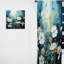 Rideau en velours moderne Kierstan - Blue Tranquil Gardens IV - obscurcissant - 1 panneau-1012493429