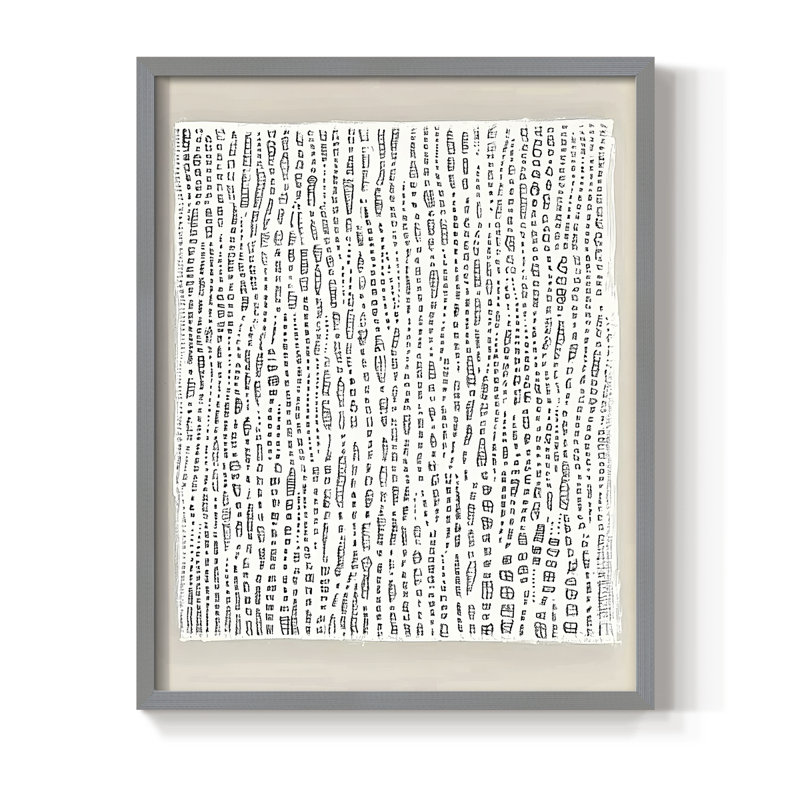 Abstract CCXLIX Framed Print - Ready To Hang, 29" H x 23" W, Gray