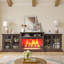 Meuble télé Chiara 97 po avec foyer, style ferme, pour téléviseurs jusqu'à 88 po, brun rustique-882187148-888739227