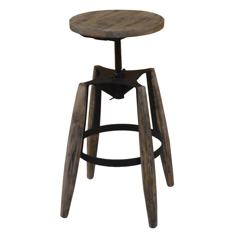 Tabouret à réglage rétro Yockey (détresse naturelle), Aspect patiné naturel