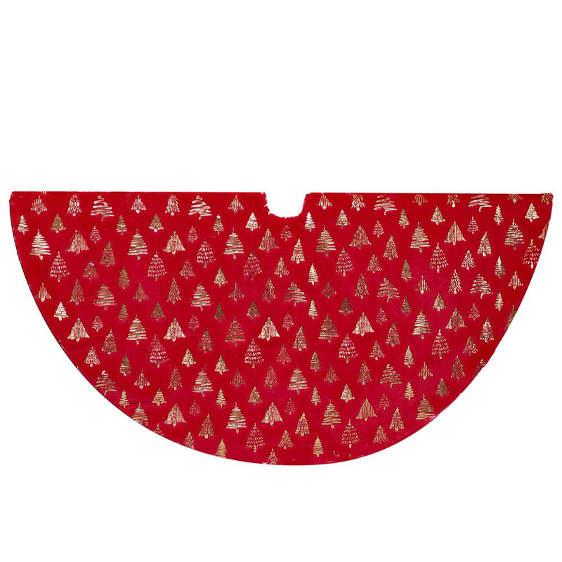 Jupe d'arbre en peluche rouge Kurt Adler