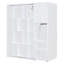 Lit escamotable avec bibliothèque, bureau extensible et rangement Nyxen-126450642