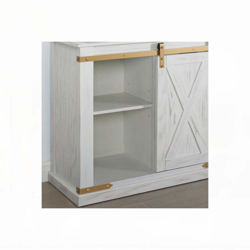 Table de salon de style rustique blanc antique 1pc
