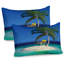 Ambesonne Tropic Pillow Sham 2 Pack Chair Under a Palm Tree Green Blue Yellow-99904781