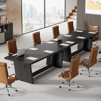 6FT All Wood Conference Table, Rectangular Seminar Meeting Table, Franceshi by Millwood Pines