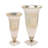 Glass Aluminum Metal Vase Glam Style Single Decorative Accent Piece with Elegant Flared Design and Textured Pedestal Base for Modern Aesthetic and Sophisticated Display in Home Decor Settings-1492409167