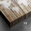 «World Map on Wood Panels Places Country», reproduction sur toile tendue-74177812