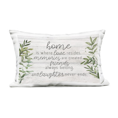 Heartfelt Welcoming Saying Outdoor Printed Pillow design by Kim Allen