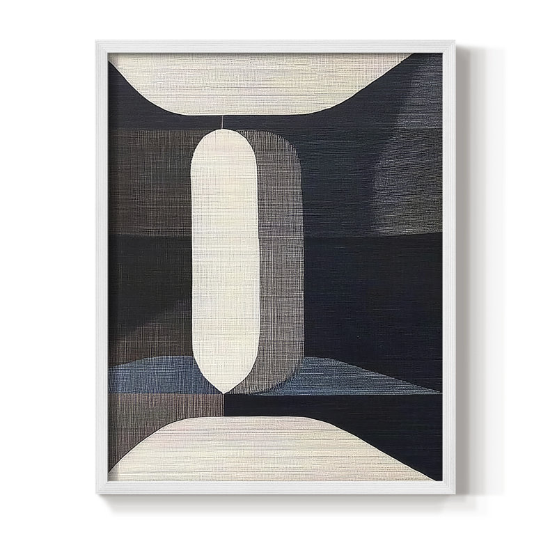 "ABSTRACT Series DCLXII" par J Paul, Blanc / Blanc, H 15 po x l 12 po
