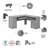 Ozro 60W L-Shape Executive Desk with Hutch-1764191519