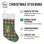 Chaussette de Noël Wheaten Scottish Deerhound Christmas PoinsettIas