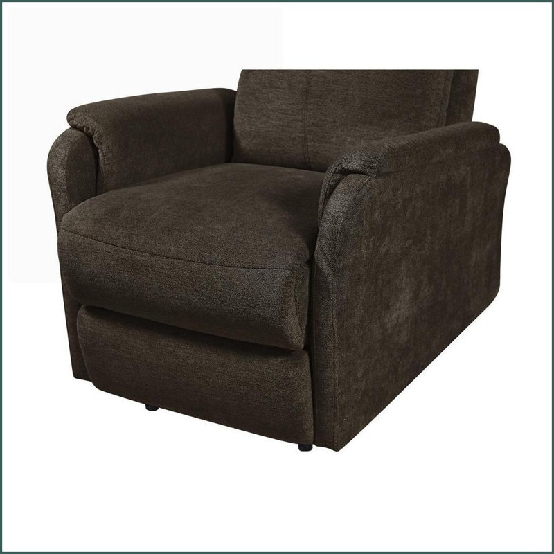 Recliners with Power Recline | USB Charging Ports | Compact Single Chair for Living Room | Fabric | Dark Brown, Brown
