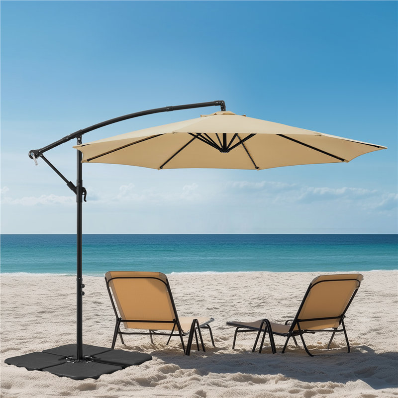 Parasol suspendu d'extérieur 10 pi Brunet, Tanné