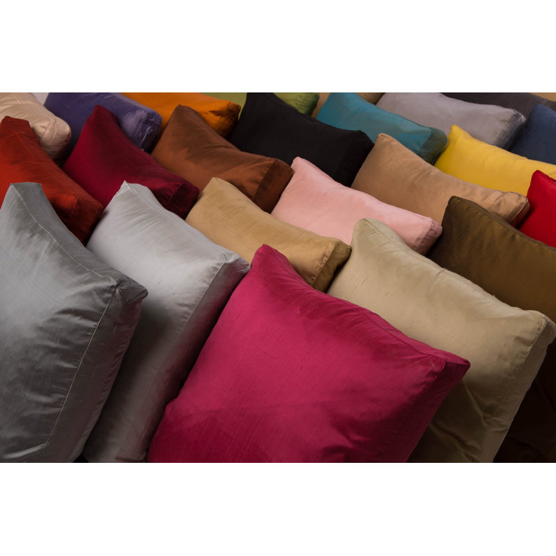 Housse de coussin Silk Dupioni, Rose