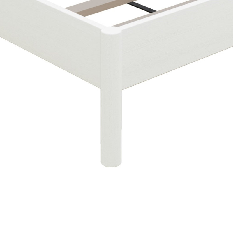Lit plateforme Paitynn, Très grand, Blanc