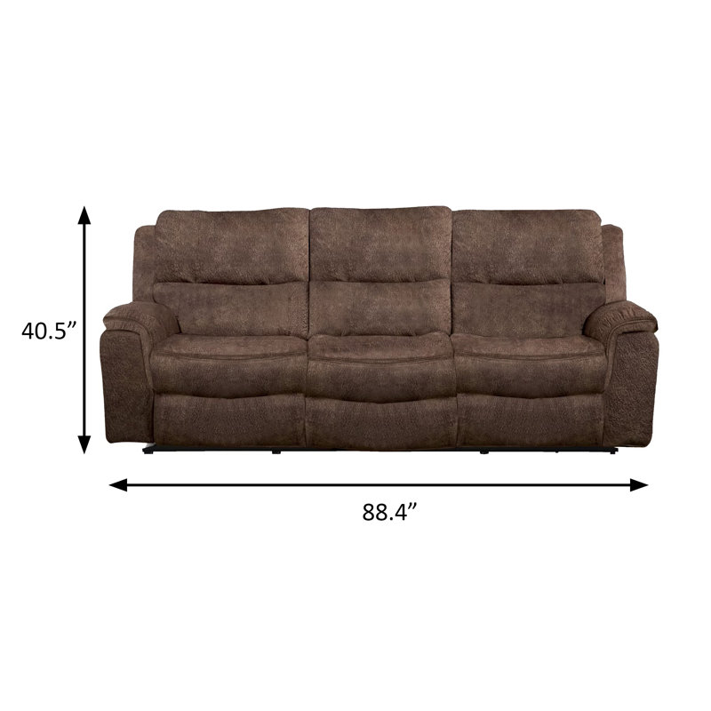 88.4" W Transitional Sofa, Dark Brown, 88.4, Dark Brown