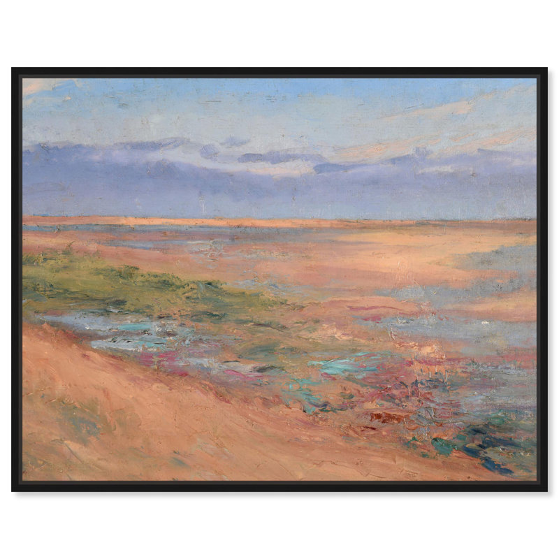 «Renoir Marine Canvas Famous Artist Prints» par, H 37 po x l 46 po, Structure noire