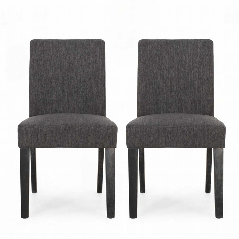 Upholstered Side Dining Chair, Charcoal