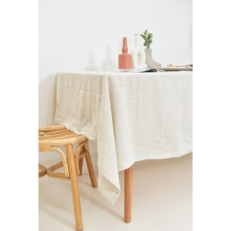 Evlyn Tablecloth, 280cm W x 280cm L, Oatmeal