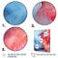 Encre liquide en rouge et bleu-725485218-725485222