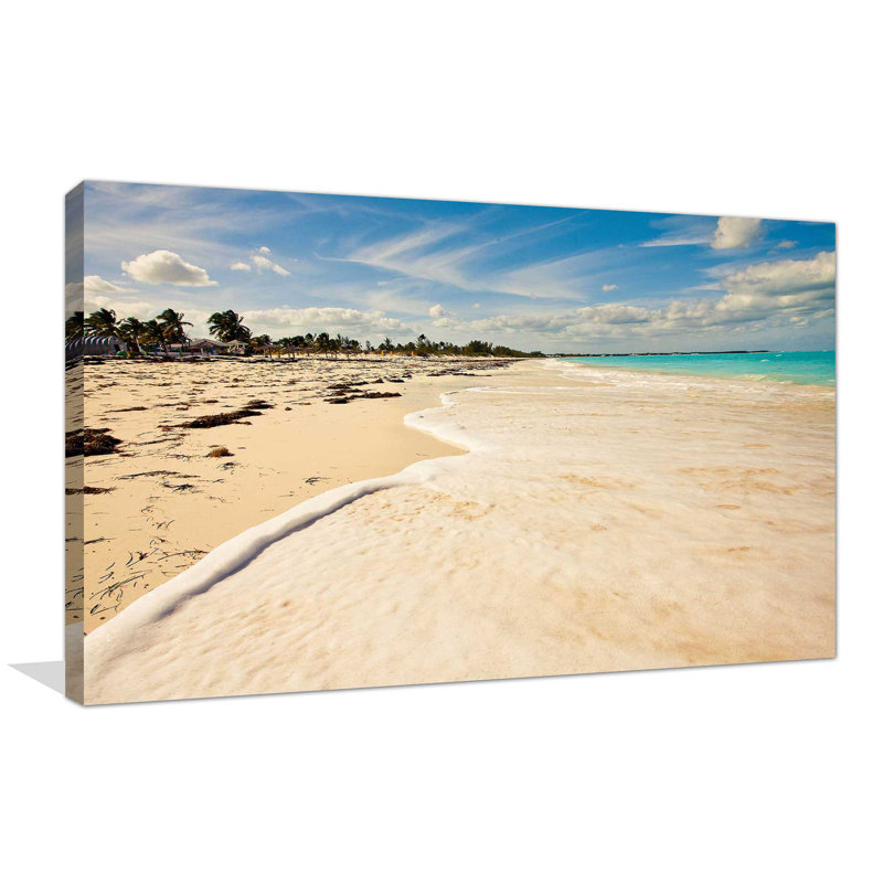«Walking At High Tide», reproduction de photo, H 18 po x l 30 po x P 1 po, Toile tendue