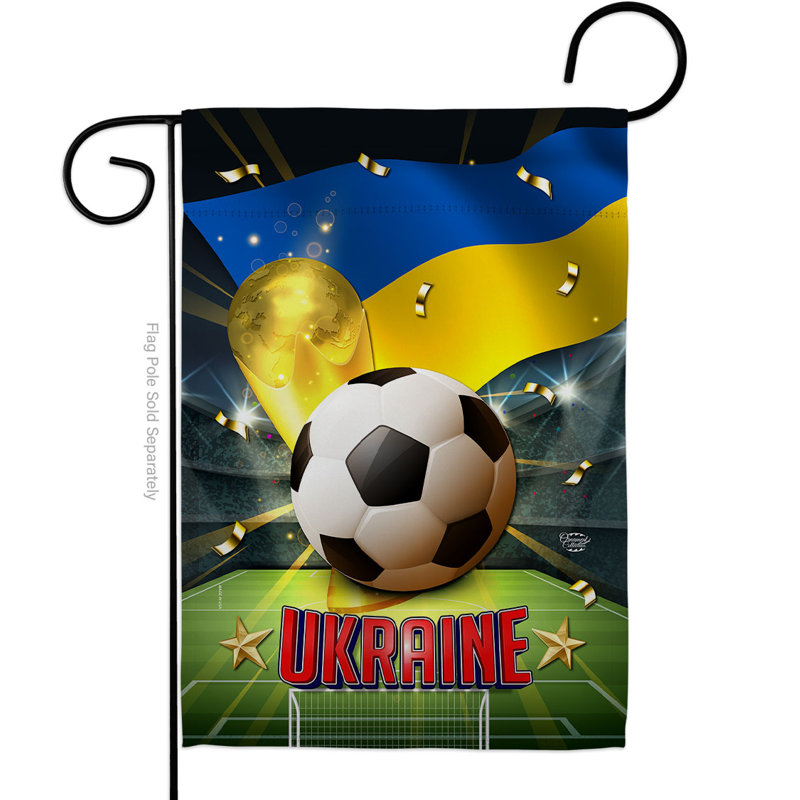 Drapeau de jardin en polyester Jazzilynn, H 18,5 po x l 13 po