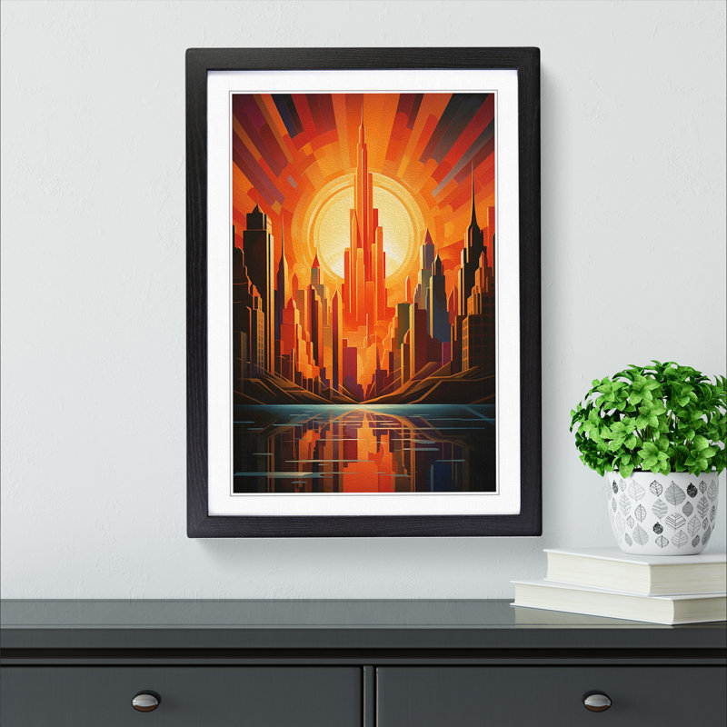 Skyline Classicism 1 Piece Single Picture Frame Wall Art, 64cm H x 46cm W x 2cm D, Black