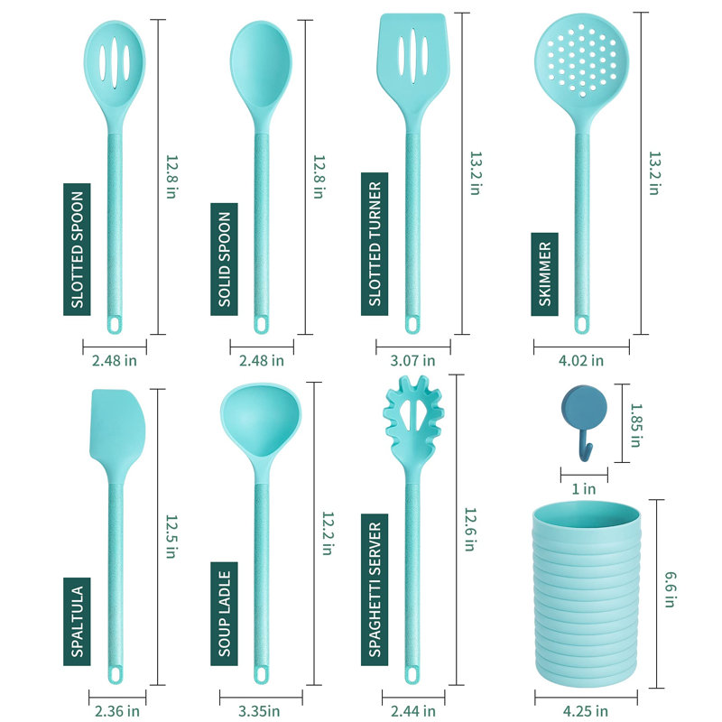 18Pcs Silicone Kitchen Cooking Utensils Set