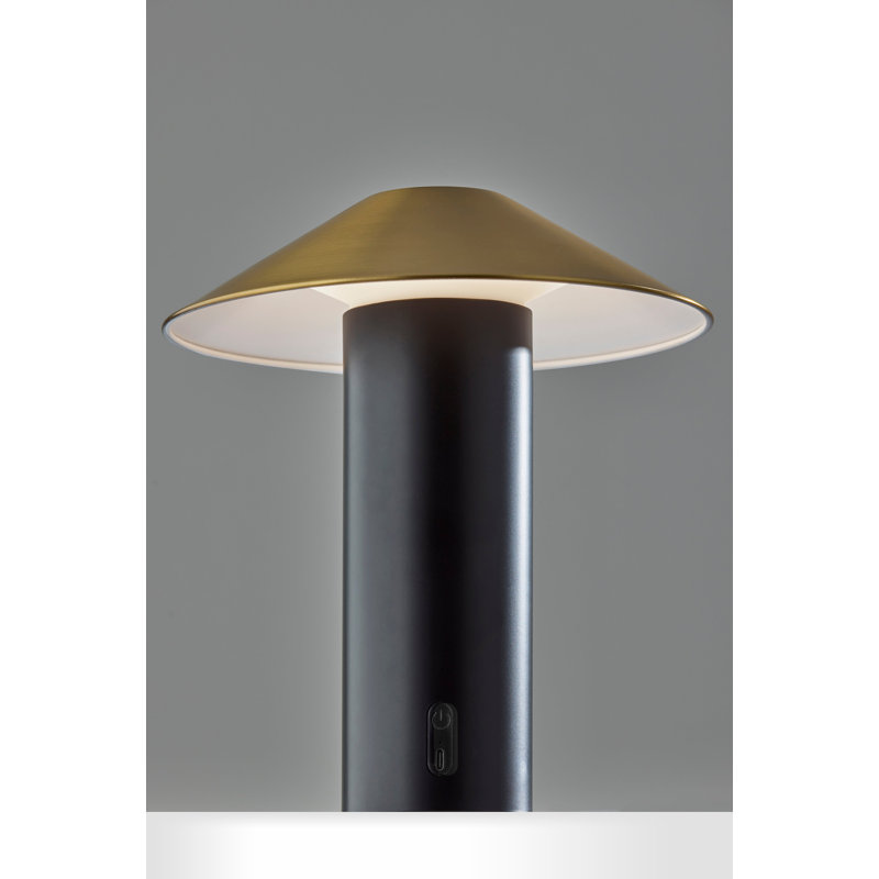 Lampe de table sans fil à DEL Pina - noire, Noir