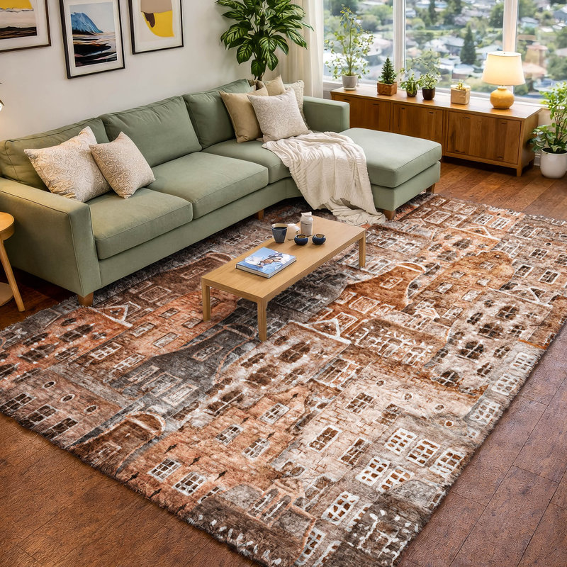Tapis fantaisie de qualité supérieure lavable à la machine Dream ADS600, Paprika, 10' x 14'
