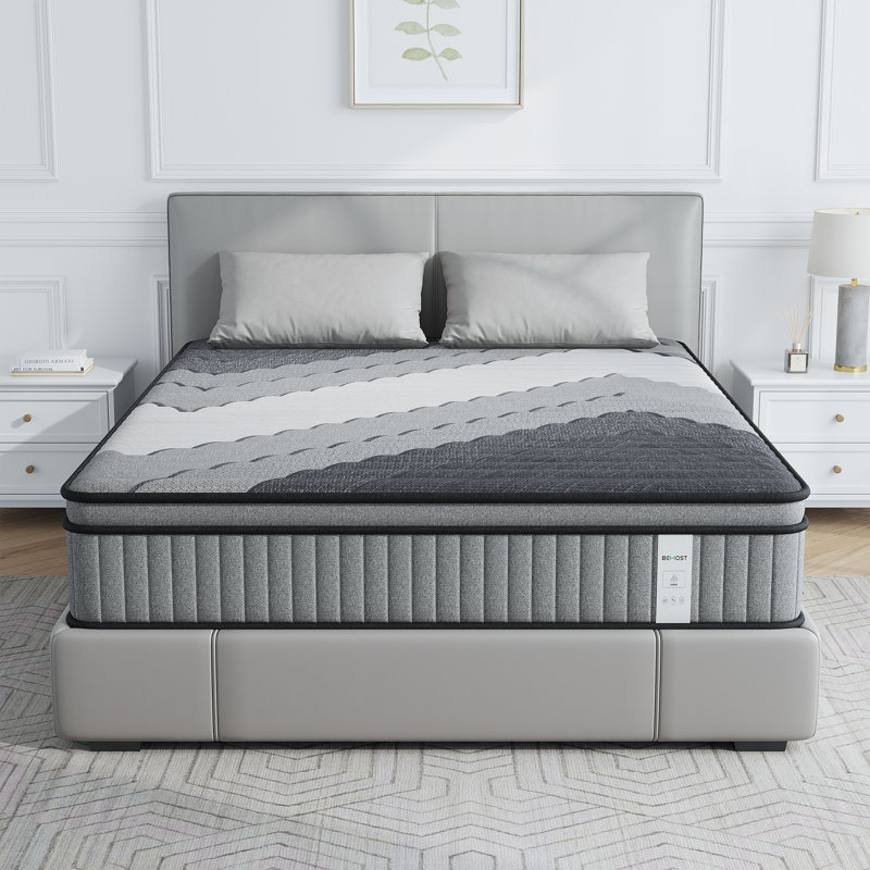 10" Hybrid Memory Foam Mattress in a Box with Individual Pocket Springs for Motion Isolation & Pressure Relief, King, 10"
