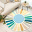 Mignon tapis lavable à la machine Sunburst-206925132