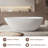  Fslefay 67'' Freestanding Bathtub Solid Surface Deep Soaking Tubs