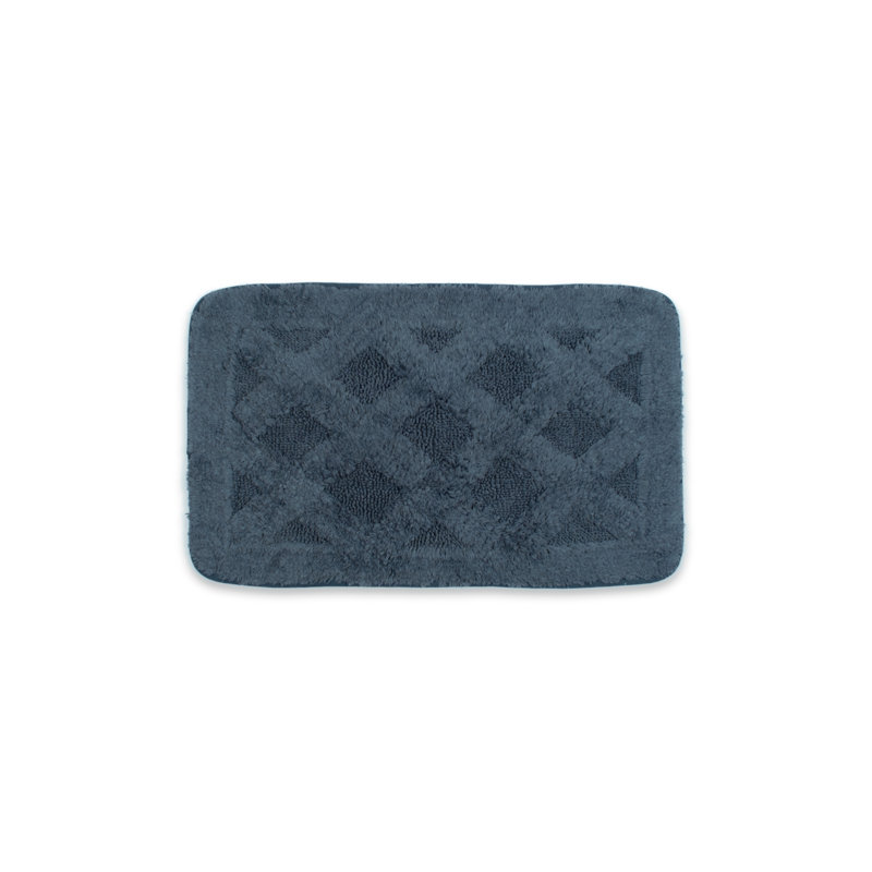 Geertjen Cotton Non-Slip Bath Rug, Silver