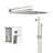 10 Inch Square Shower With Rough - In Valve, Adjustable Slide Bar, Rainfall Shower, Handheld Balanced Easy Installation, Brushed Nickel To Clean,