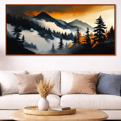 «Black Orange», «Crest Grove I», reproduction d'art encadrée sur toile