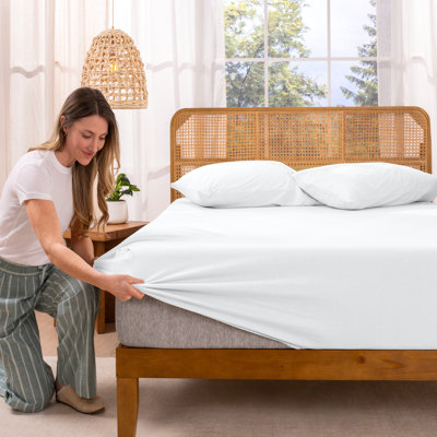Organic 100% Cotton Jersey Knit Fitted Sheet